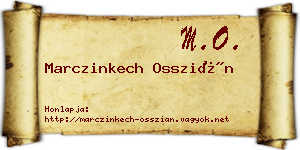 Marczinkech Osszián névjegykártya